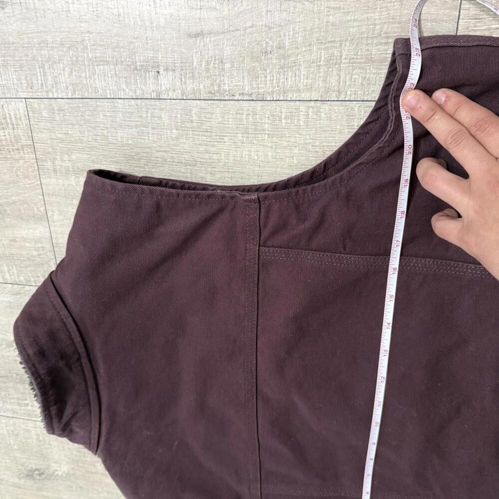 Carhartt Duck Canvas Burgundy Sherpa Lined Vest Womens Size XL  16-18 OV4277-W - Picture 9 of 10